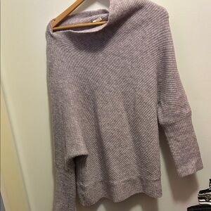 Anthropologie Moth Off-the-Shoulder Sweater in Soft Pink